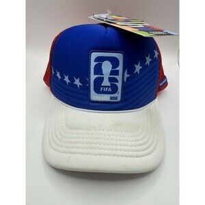 FIFA World Cup 2026 Foam Trucker Hat USA Red White Blue NWT California Design